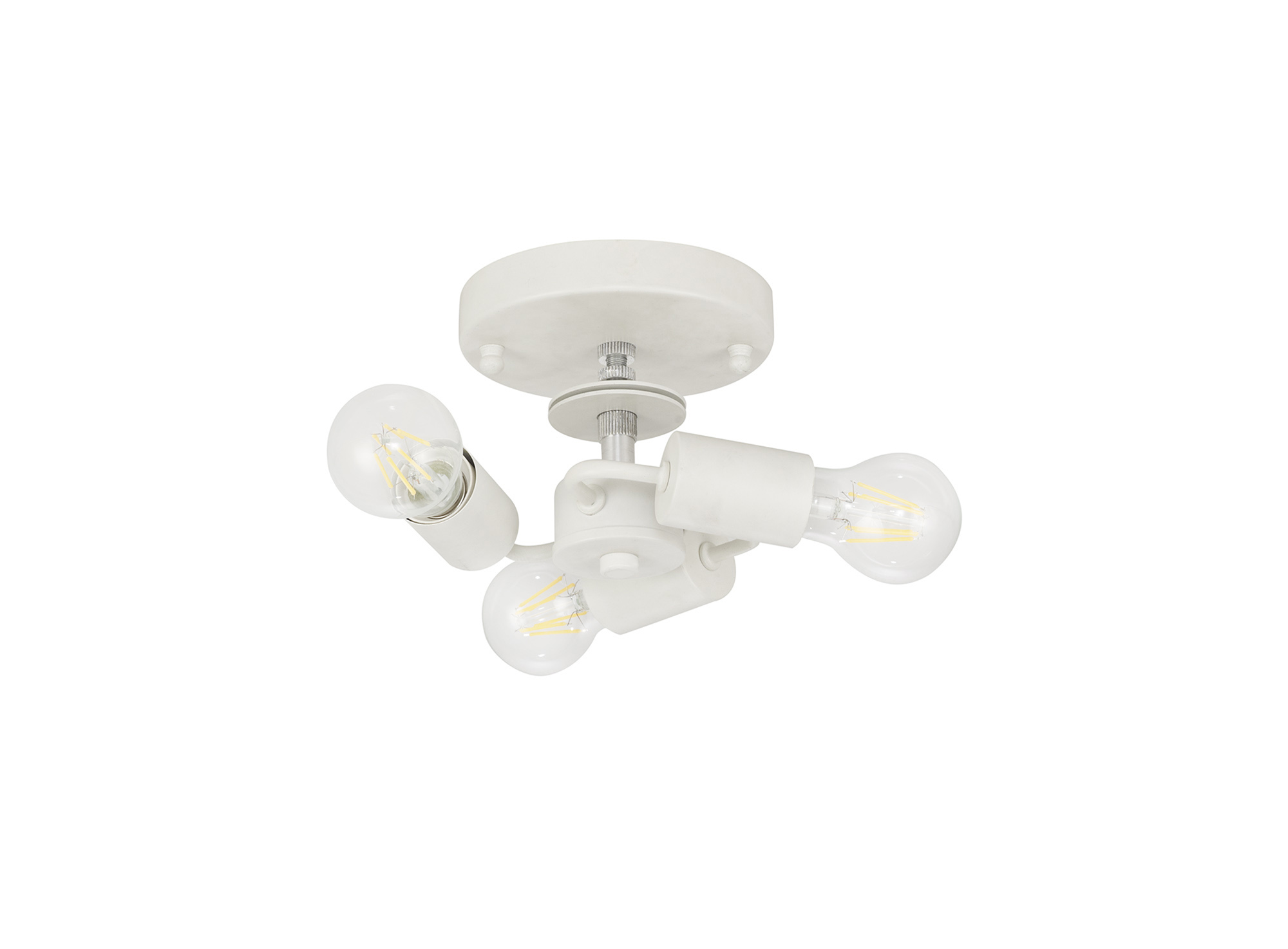 DK1076  Baymont 40cm Flush 3 Light Ivory Pearl, Frosted/AB Diffuser